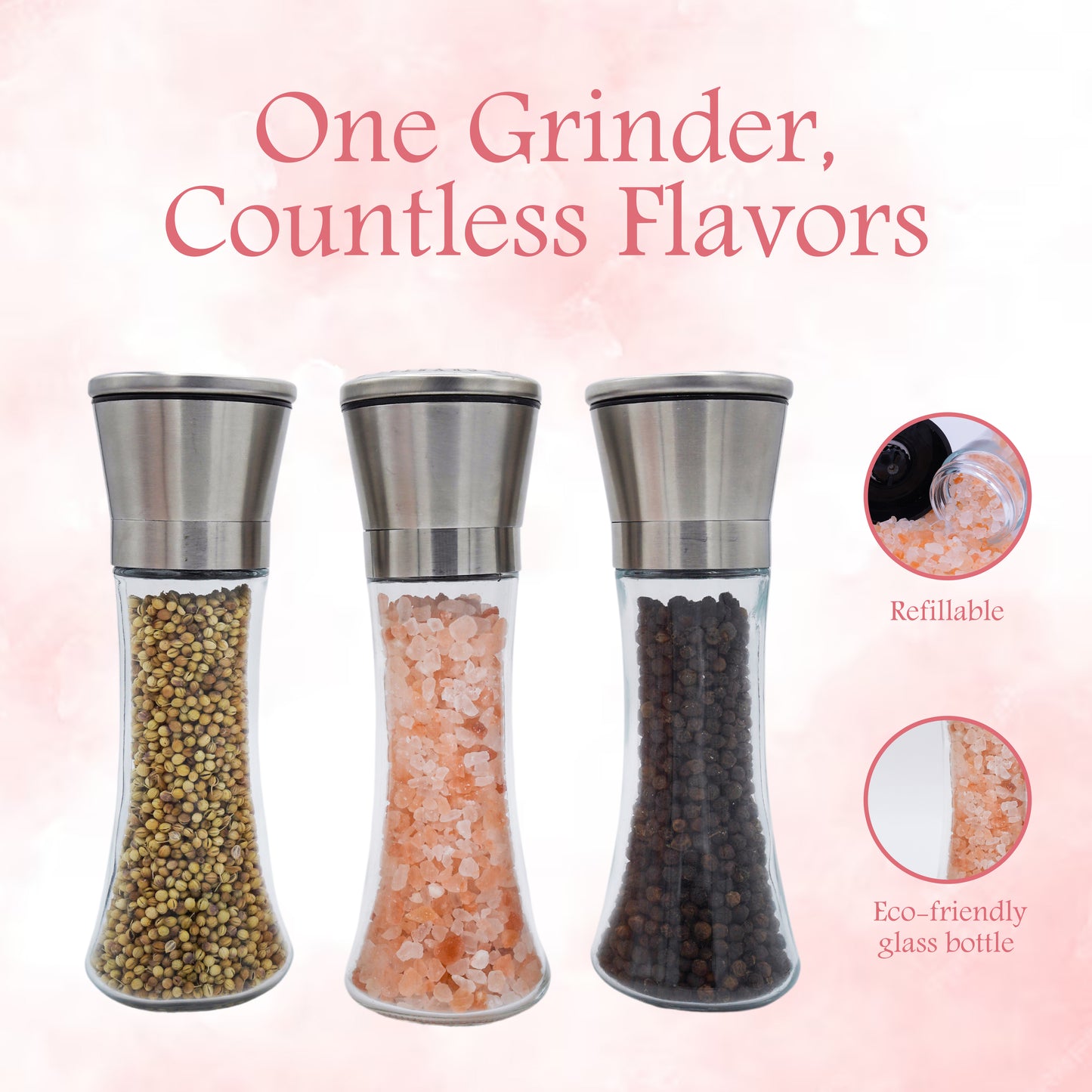 Himalayan Pink Salt grinder - 400g